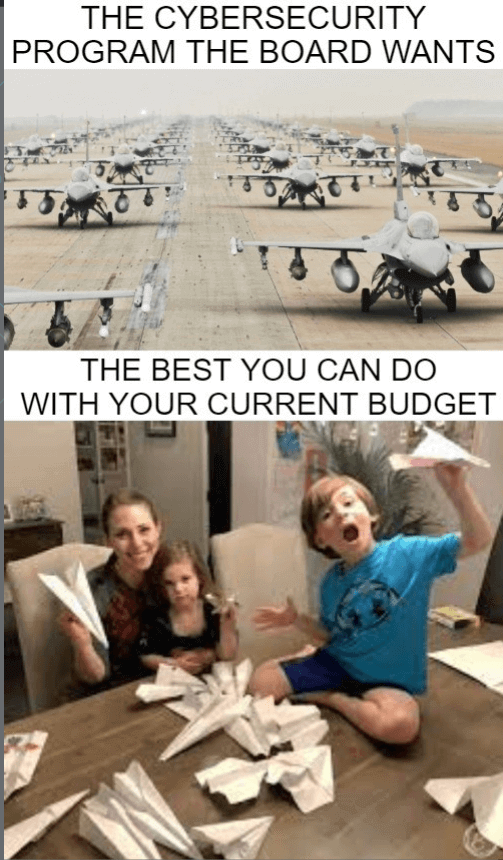 budget-cuts-meme | CyberArrow Board's Cyber Security Expectations VS Reality Meme