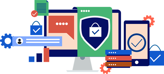 image-5 | CyberArrow desktop screen and mobile screen mockup with security icons