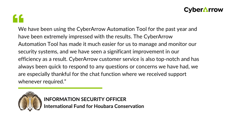 IFHC Testimonial | CyberArrow IFHC Testimonial